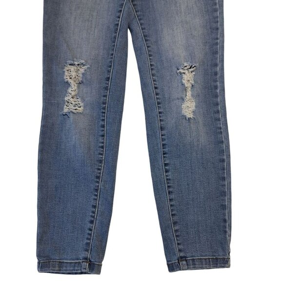 Celebrity Gold Skinny Jeans Blue‎ Ripped Distressed Womens Size 10 Stretch - Picture 4 of 6